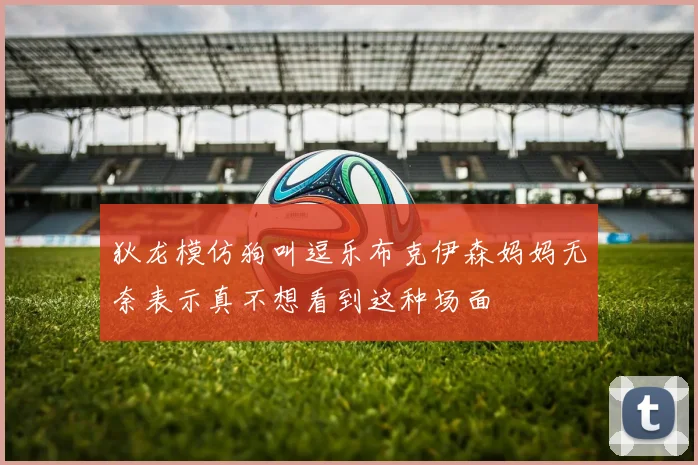 狄龙模仿狗叫逗乐布克伊森妈妈无奈表示真不想看到这种场面
